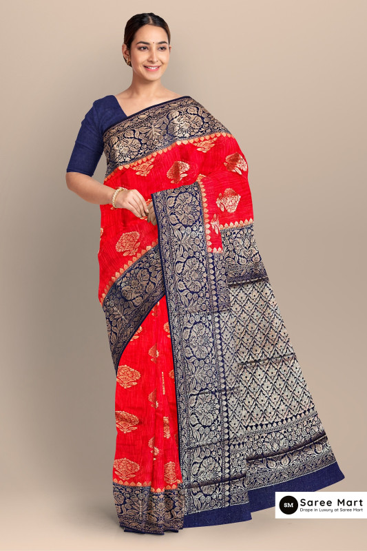 Laal | Red Buta Matka Cotton Saree