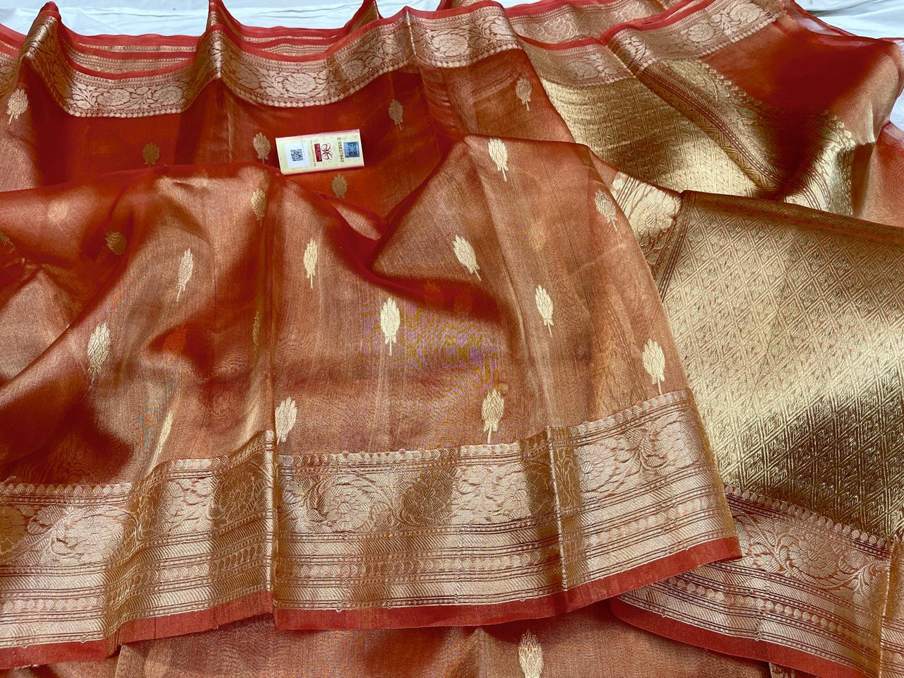 Red Tissue Silk Saree